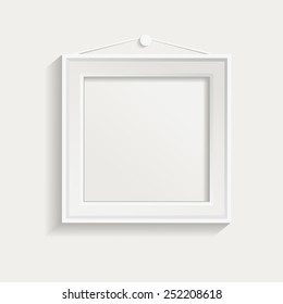 Modern realistic frame on a white background
