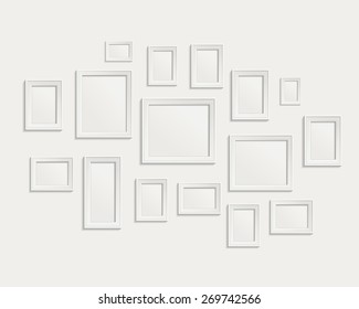 Modern realistic frame on a white background