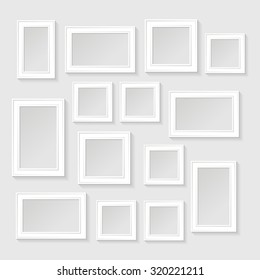 Modern realistic frame on a white background