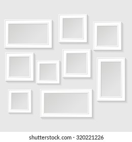 Modern realistic frame on a white background
