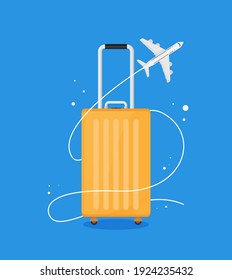 Modern and realistic luggage design. Vector stock illustration.