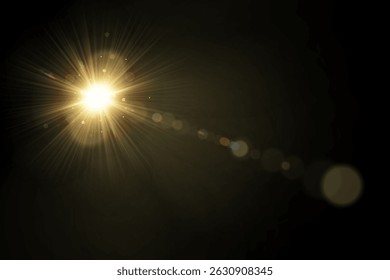 Modern realistic sun flare effect background