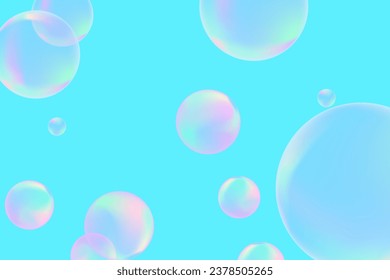 Modern realistic water bubbles, great design for any purposes. Vector illustration background. Abstract background. Banner, flyer. Creative design. Vector template.