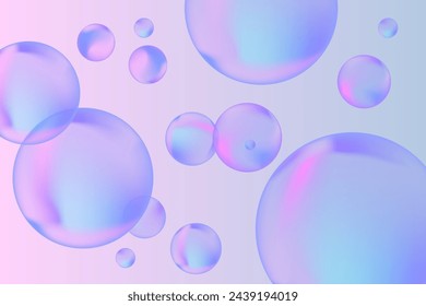 Modern realistic water bubbles, great design for any purposes. Brochure template layout. Communication concept. Brochure, leaflet, flyer, cover template.