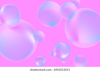 Modern realistic water bubbles, great design for any purposes. Brochure template layout. Communication concept. Brochure, leaflet, flyer, cover template.