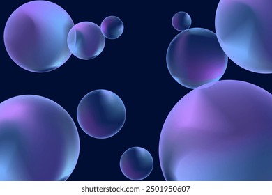 Modern realistic water bubbles, great design for any purposes. Brochure template layout. Communication concept. Brochure, leaflet, flyer, cover template.