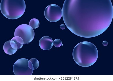 Modern realistic water bubbles, great design for any purposes. Brochure template layout. Communication concept. Brochure, leaflet, flyer, cover template.