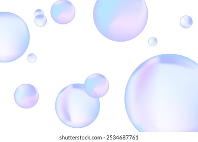 Modern realistic water bubbles, great design for any purposes. Vector illustration background. Abstract background. Banner, flyer. Creative design. Vector template.