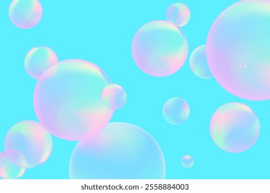 Modern realistic water bubbles, great design for any purposes. Vector illustration background. Abstract background. Banner, flyer. Creative design. Vector template.