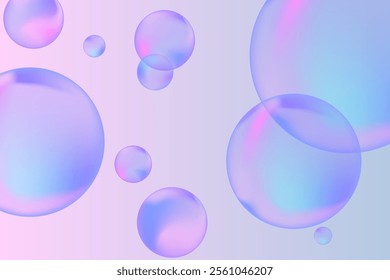Modern realistic water bubbles, great design for any purposes. Vector illustration background. Abstract background. Banner, flyer. Creative design. Vector template.