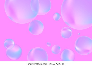 Modern realistic water bubbles, great design for any purposes. Vector illustration background. Abstract background. Banner, flyer. Creative design. Vector template.