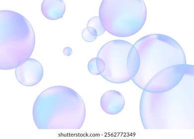 Modern realistic water bubbles, great design for any purposes. Vector illustration background. Abstract background. Banner, flyer. Creative design. Vector template.