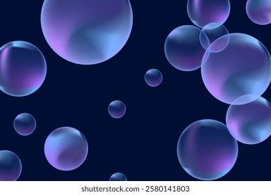 Modern realistic water bubbles, great design for any purposes. Brochure template layout. Communication concept. Brochure, leaflet, flyer, cover template.