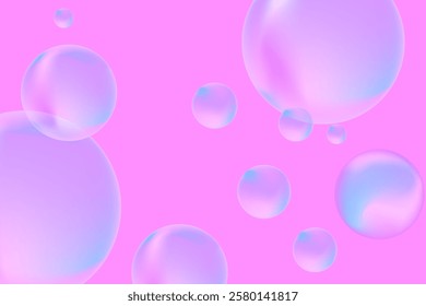 Modern realistic water bubbles, great design for any purposes. Vector illustration background. Abstract background. Banner, flyer. Creative design. Vector template.