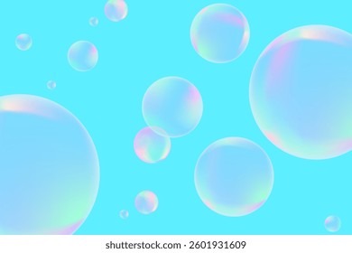 Modern realistic water bubbles, great design for any purposes. Brochure template layout. Communication concept. Brochure, leaflet, flyer, cover template.