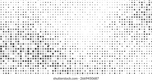 Textura de degradado de semitono de malla rectangular moderna. Desvanecimiento de lunares simple diseño de arte abstracto