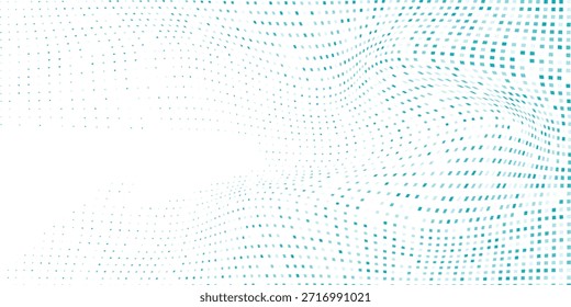 Moderno retângulo arte gradiente azul cor meio-tom fundo pontos escalonados padrão simples arte