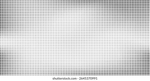 Modern rectangle dot halftone gradient texture. Vanishing polka dot background abstract