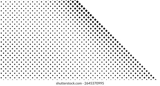 Modern rectangle dot halftone gradient texture. Vanishing polka dot background abstract simple design modern