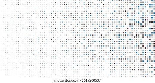 Textura de gradiente de meio-tom pontilhado de retângulo moderno. Plano de fundo de ponto de polca de fuga. Pontos abstratos de repetição