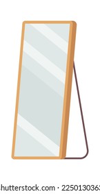 Modern rectangle full length mirrors flat icon. Vector illustration