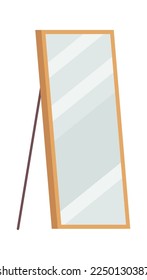 Modern rectangle full length mirrors flat icon. Vector illustration