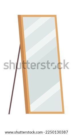 Modern rectangle full length mirrors flat icon. Vector illustration