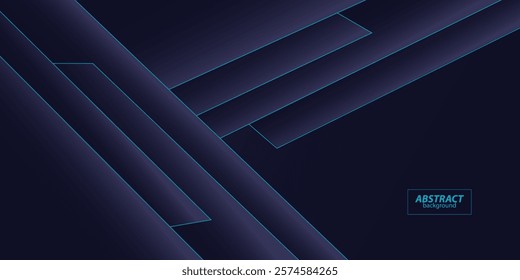 Modern rectangle geometric abstract background. With paper cut concept. Dark purple banner. Vector Eps10