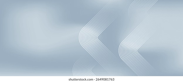 Líneas rectangulares modernas sobre fondo gris. Ilustración de arte de línea de banda geométrica