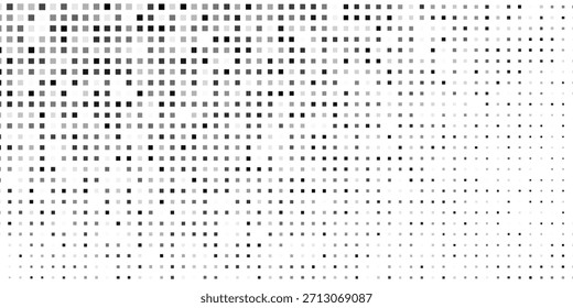Modern rectangle transparant halftone gradient texture. Vanishing polka dot design abstract vector