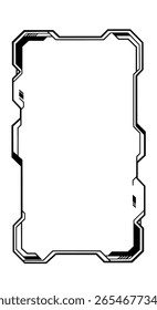 Modern rectangular frame with a clean, futuristic style. A minimalist technology or gaming border for user interfaces or HUD displays