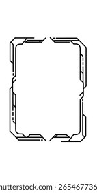 Modern rectangular frame with a clean, futuristic style. A minimalist technology or gaming border for user interfaces or HUD displays