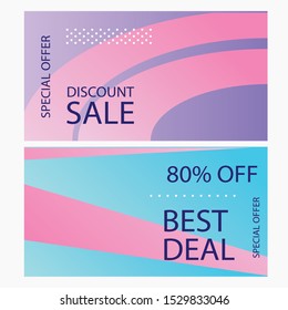 Modern rectangular promotional banners. Abstract Geometric Pattern