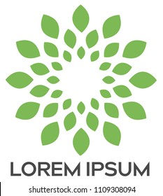 Modern recycle eco logo