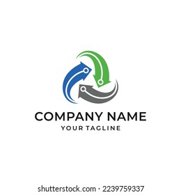 Modernes Design für Recycling-Tech-Logos