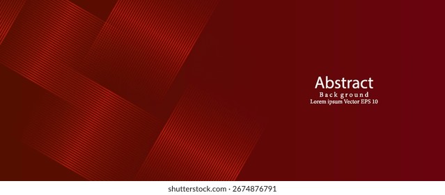 Modern Red Abstract Background with Diagonal Lines. Dynamic shapes composition eps 10.