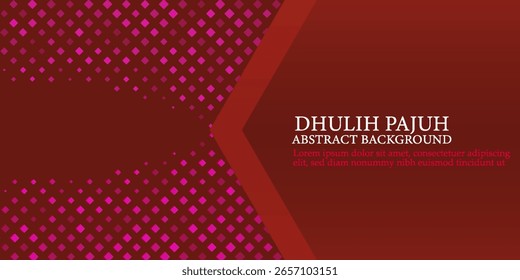 Modern red abstract background with dotted pattern and arrow shapes. Perfect for business meeting, tech event, conference banner, or social media invitation.