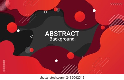 Moderner roter abstrakter Hintergrund. Dynamische Formen. Vektorillustration