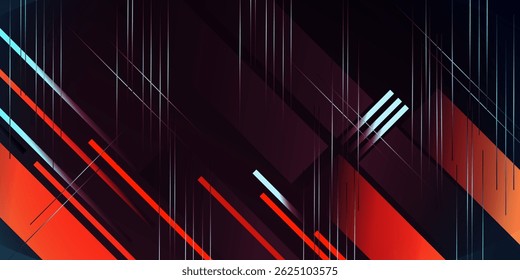 fundo abstrato vermelho moderno com linhas diagonais brilhantes elegantes