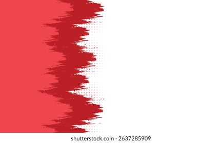 Modern red abstract background with jagged brush stroke effect on the left and white space on the right. Ideal for bold presentations, posters, digital art, or creative design templates.