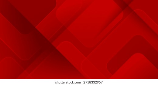 Modern red abstract background with layered rounded geometric shapes and smooth gradient tones, minimalist contemporary design ideal for business presentations, branding, posters, banners, websites.