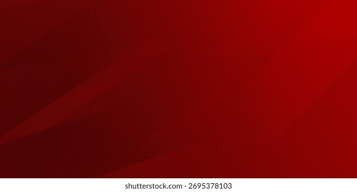 Modern red abstract background. Minimalist. Gradient. Bright red banner with geometric shapes, lines, stripes, and triangles.