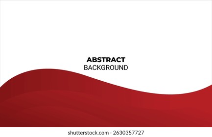 Modern Red Abstract Background with Wave Patterns