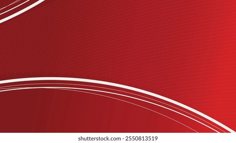 Modern red abstract background with white lines, vector illustration, for creating modern and minimalist designs.

