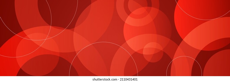 Modern red abstract banner background