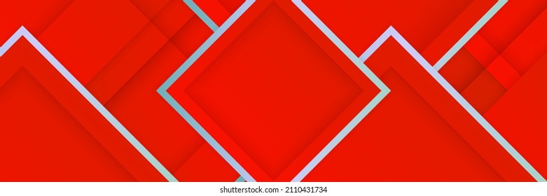 Modern red abstract banner background