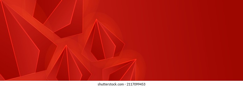 Fondo de banner rojo abstracto moderno