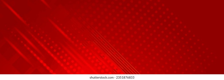 Modern red abstract banner background. Red banner template vector illustration with 3d overlap layer and geometric wave shapes. Futuristic technology digital abstract red colorful design banner.