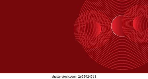 modern red abstract circle background with dynamic shapes composition abstract design 