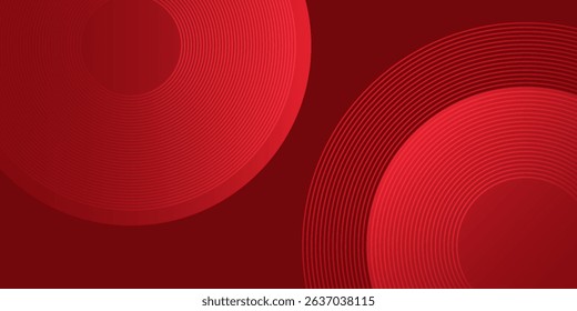 Modern red abstract circle background with dynamic shapes composition abstract modern design